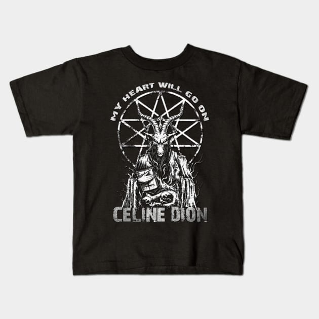 My Heart Will Go On metal satanic Kids T-Shirt by man & moon13